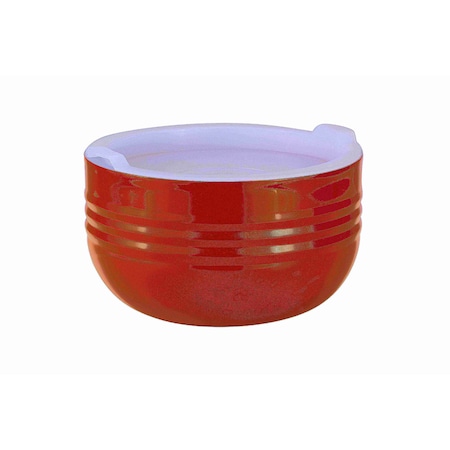 Bon Chef Cold Wave Bowl & Stacking Cover  7 1/8" Dia X 4" H  1 Qt 20 Oz 9318RED